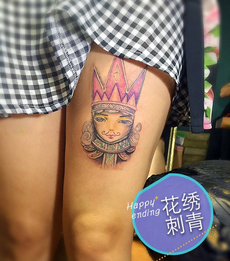 扑克人纹身图片