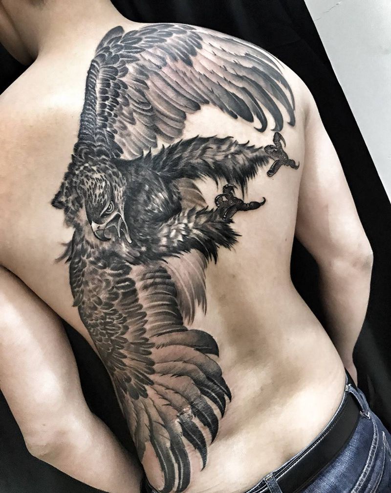 雄鹰纹身图片