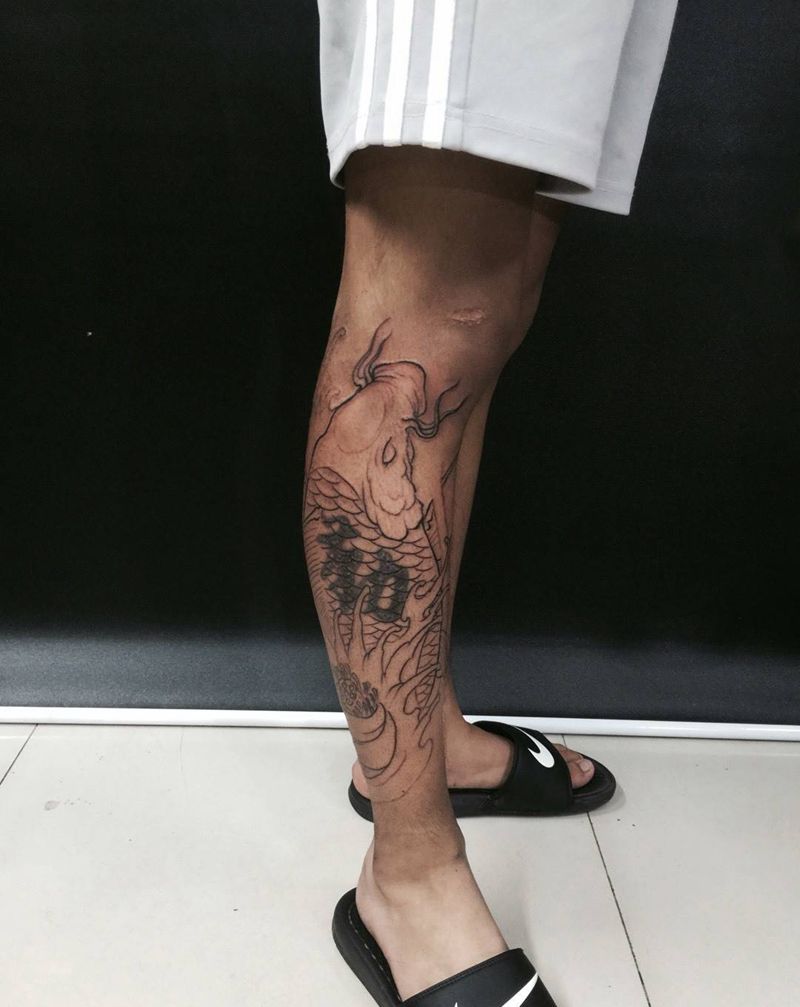 鱼遮盖 未完待续纹身图片