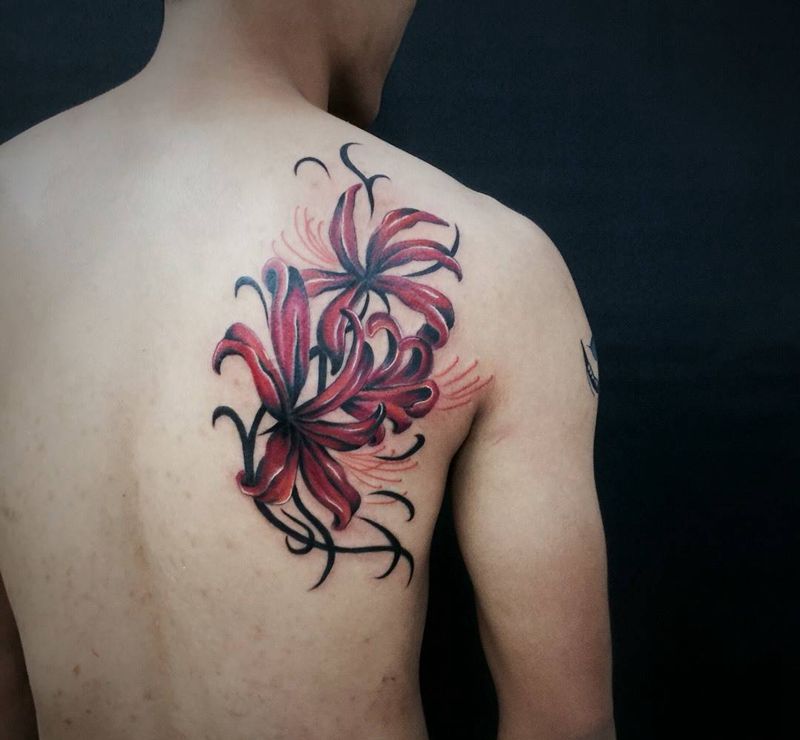 彼岸花纹身图片