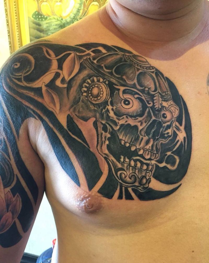 日式半甲纹身图片