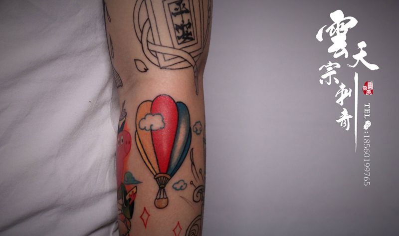 热气球纹身图片