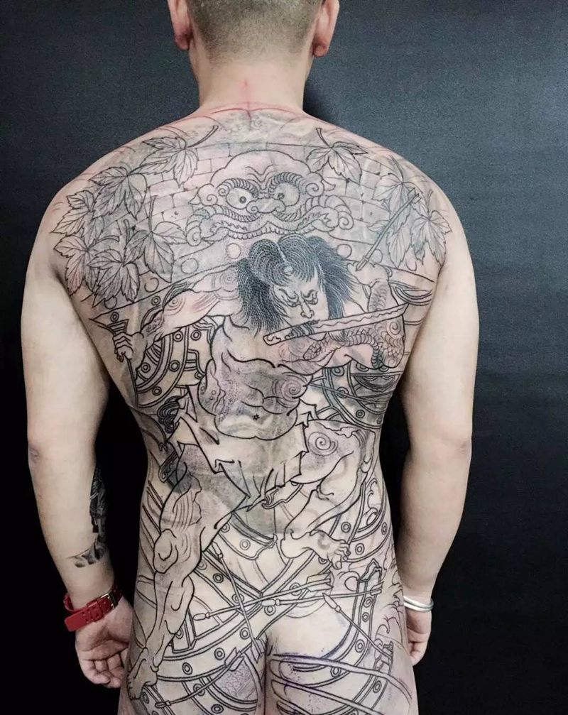 张顺破水门纹身图片