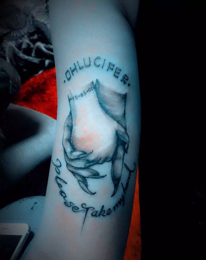 佛手纹身图片_手臂纹身图案