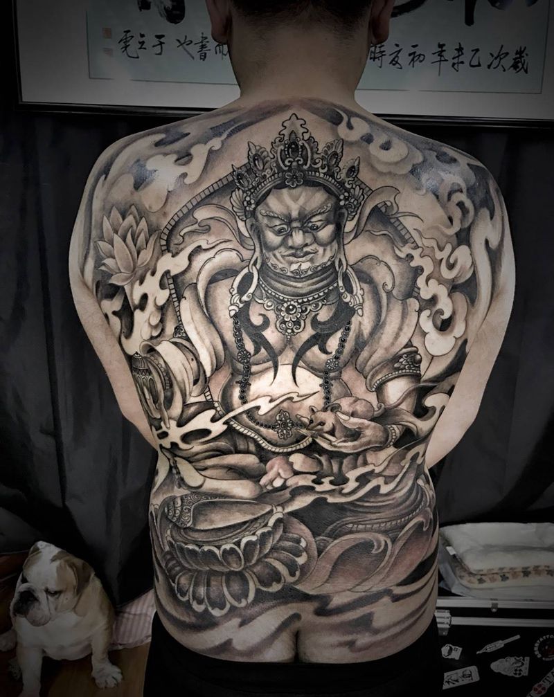 黄财神纹身图片