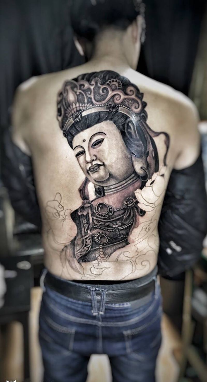 满背纹身图片_成品原创传统人物背部腿部胸部腹部肩部手臂纹身图案