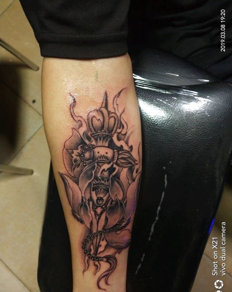 降魔杵纹身图片