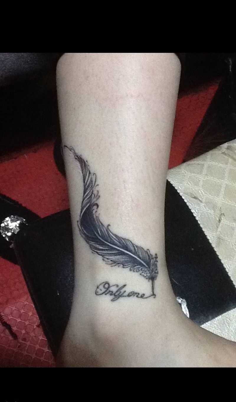 羽毛纹身图片