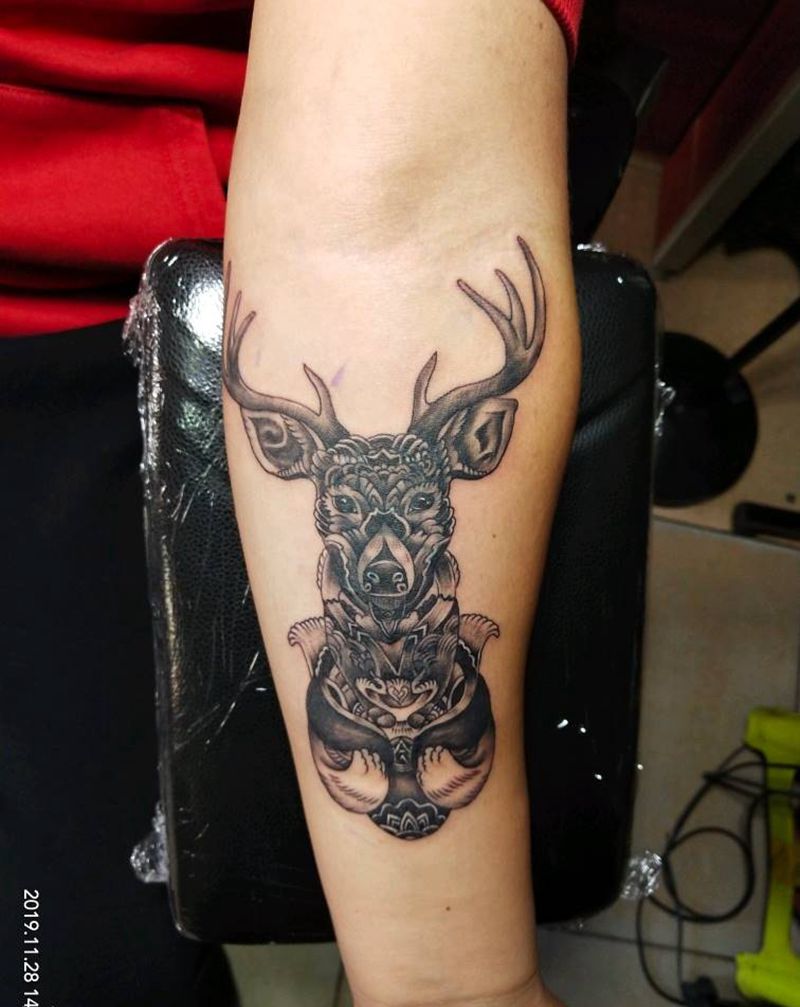 遮盖纹身图片_点刺纹身图案