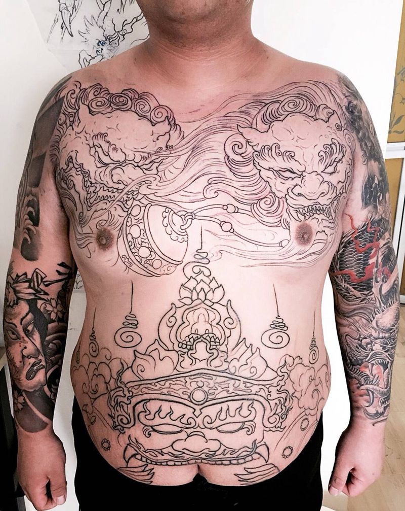 通体之路纹身图片