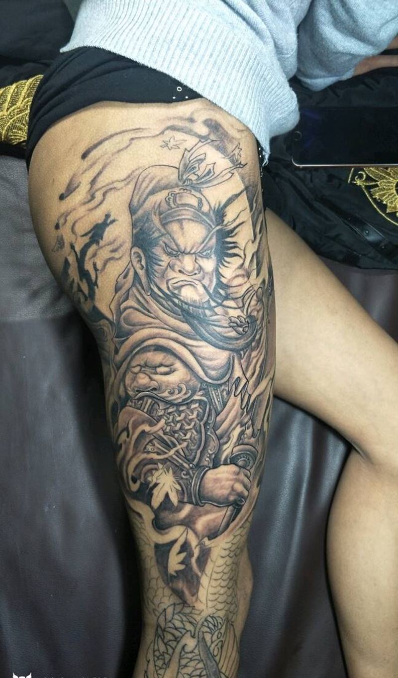 花腿一部分纹身图片