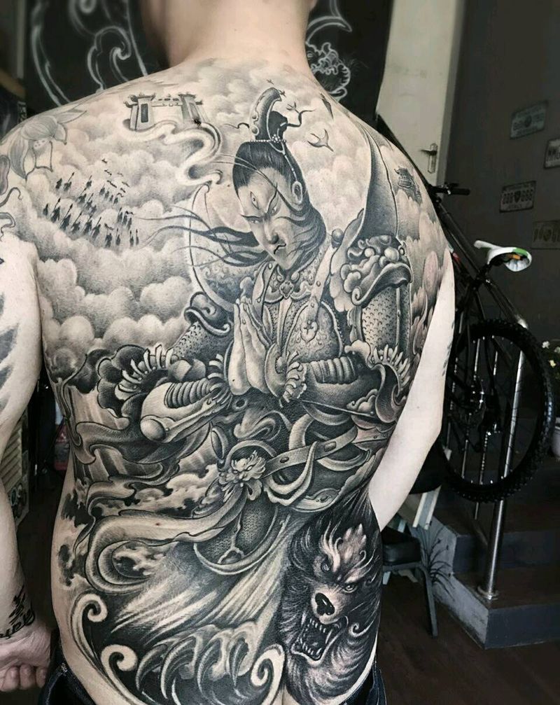 满背作品纹身图片