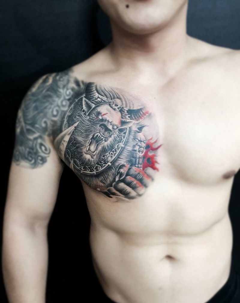 牛魔王纹身图片