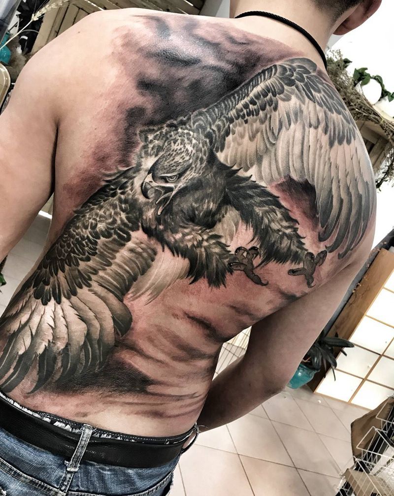 老鹰纹身图片