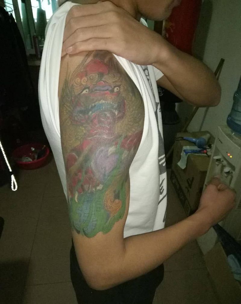 遮盖修改 狮子纹身图片_遮盖纹身图案