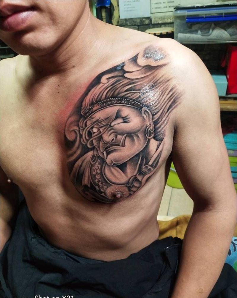 不动明王纹身图片