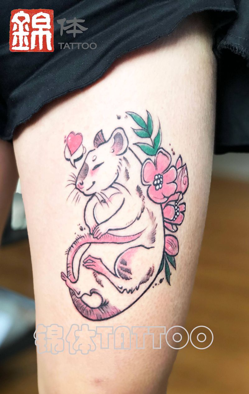 小老鼠纹身图片