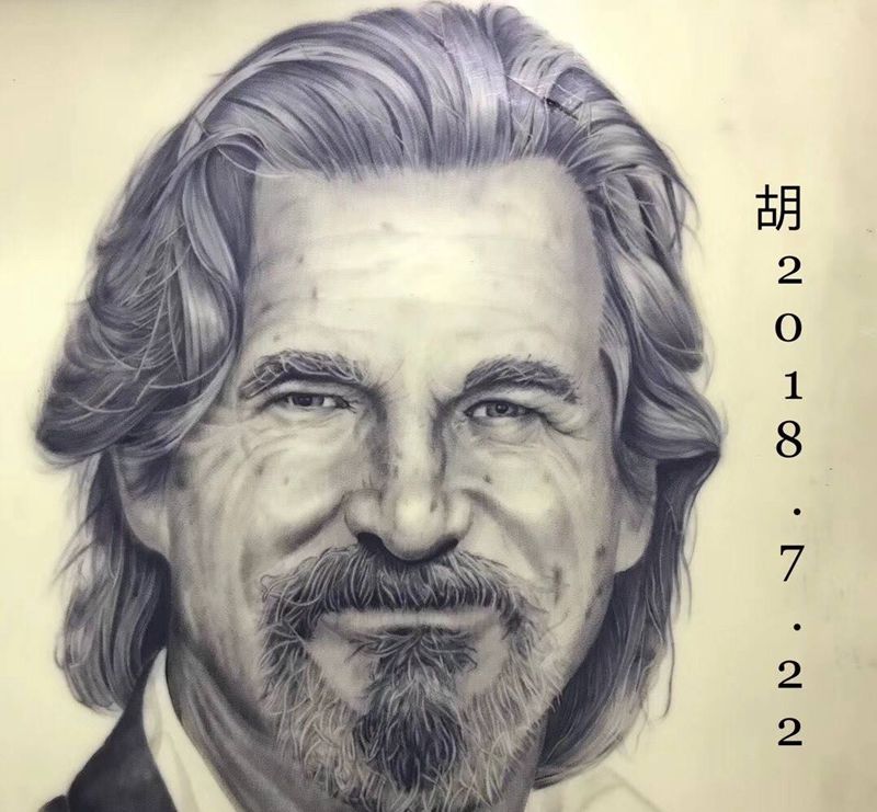 杰夫布里吉斯纹身图片_肩部背部欧美写实纹身图案