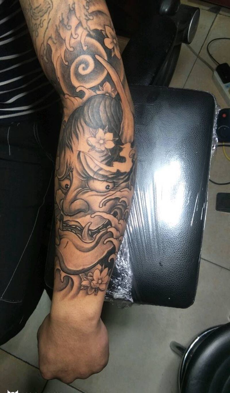 小臂般若纹身图片