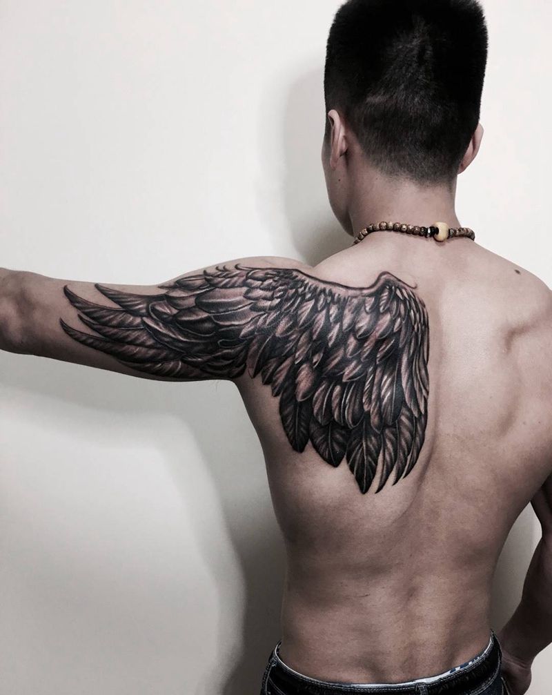 翼纹身图片