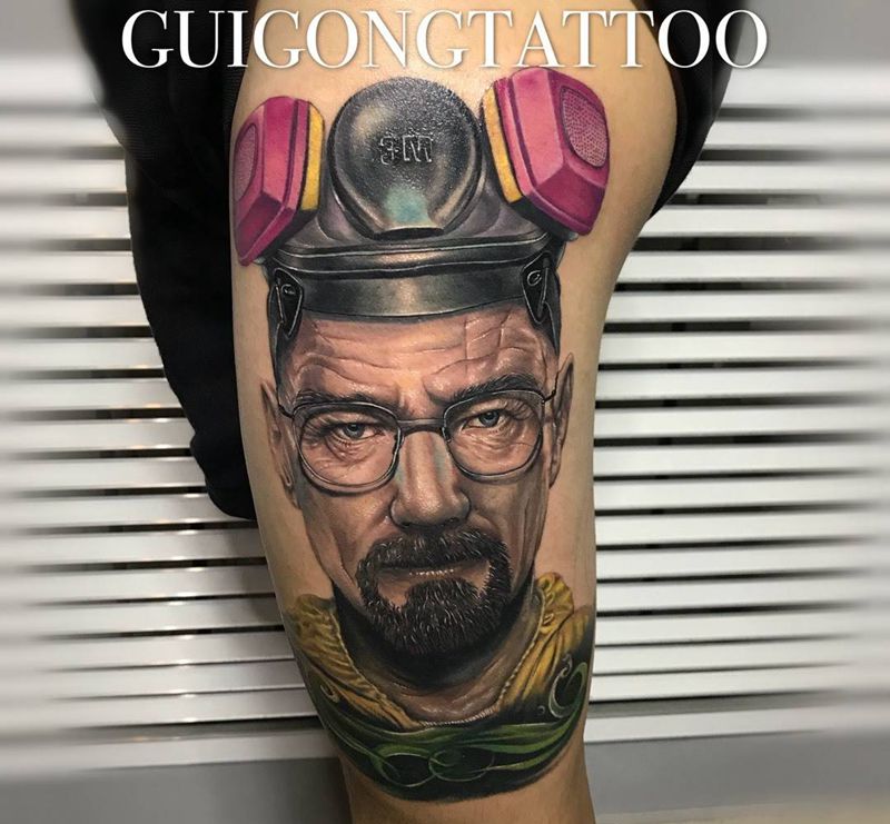 绝命毒师纹身图片_欧美写实新传统纹身图案