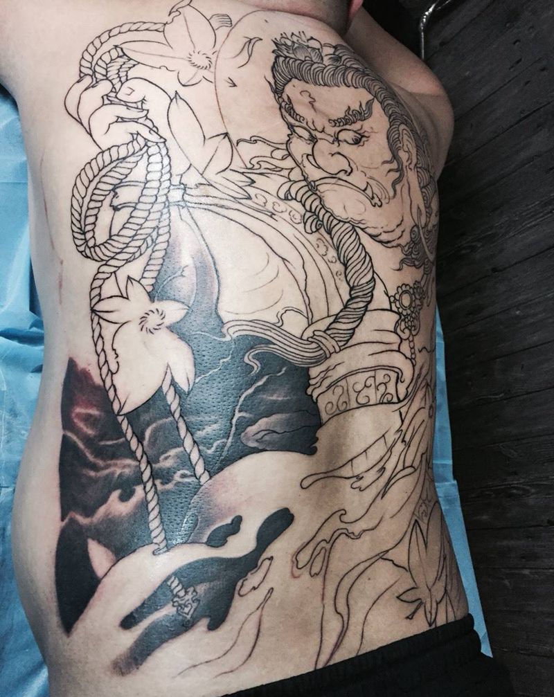 不动明王纹身图片