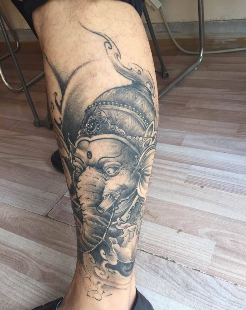 象神恢复后纹身图片