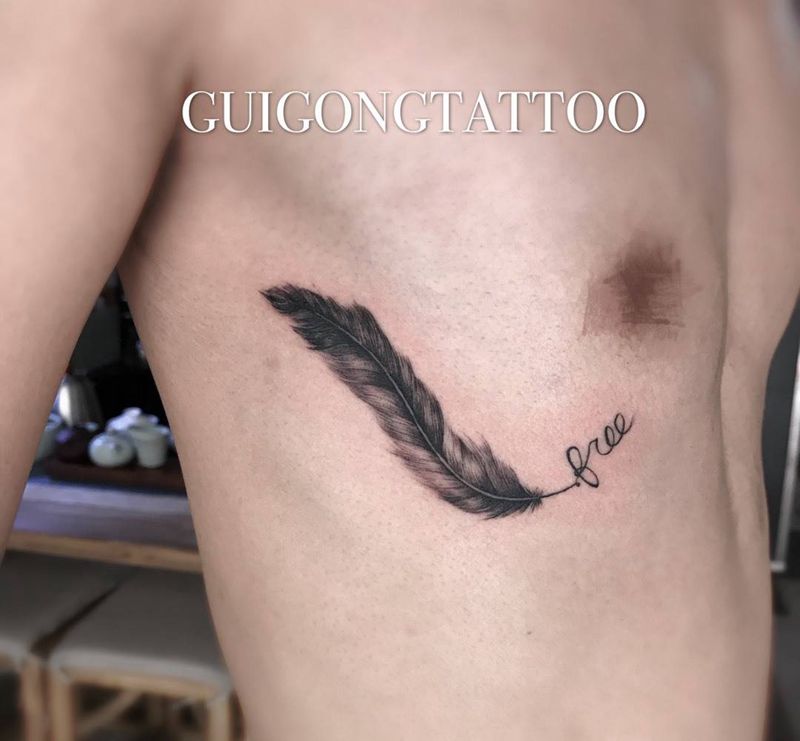 羽毛纹身图片