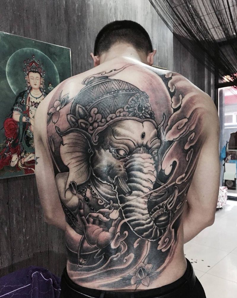 象神纹身图片