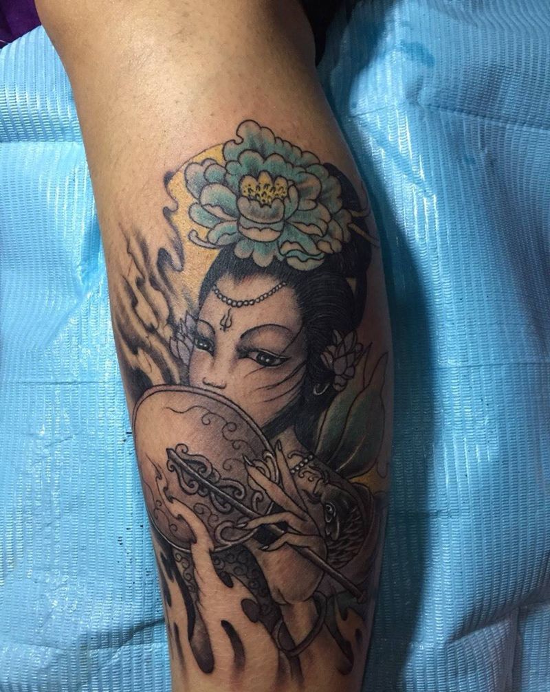 古代美女纹身图片