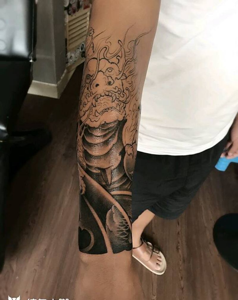 包小臂的进度！纹身图片