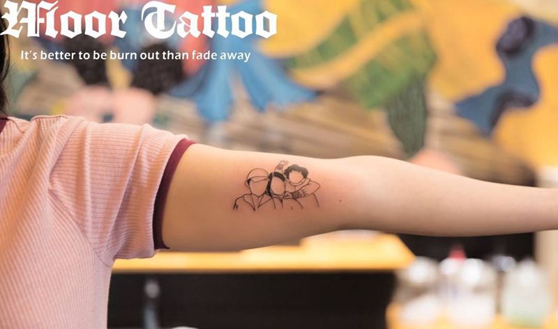 合影纪念剪影纹身纹身图片