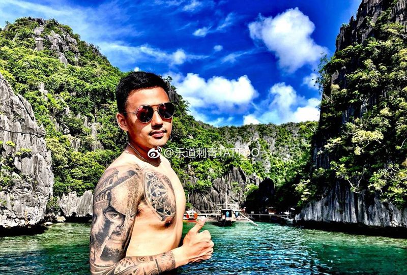 乐道写实 欧美花臂纹身图片