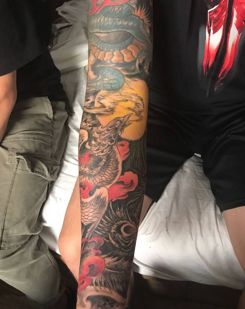 凤凰涅磐纹身图片