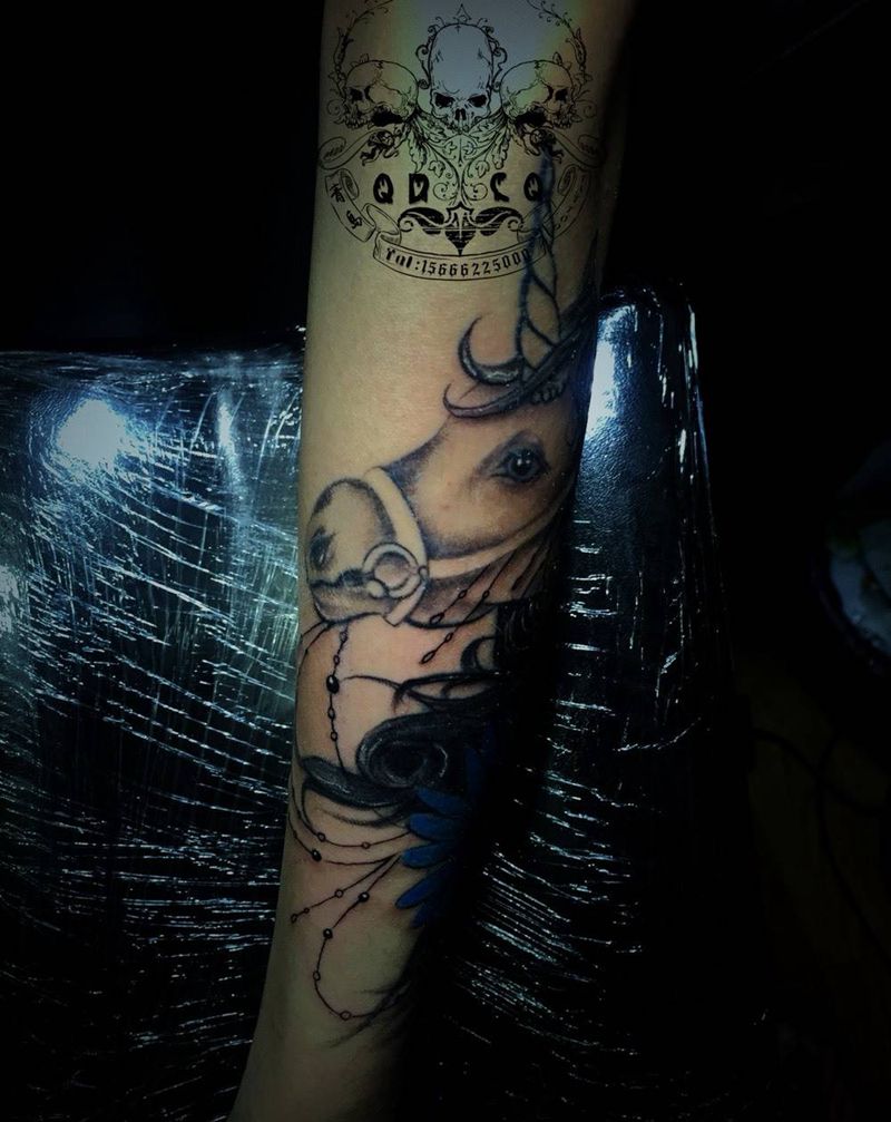 独角兽纹身图片