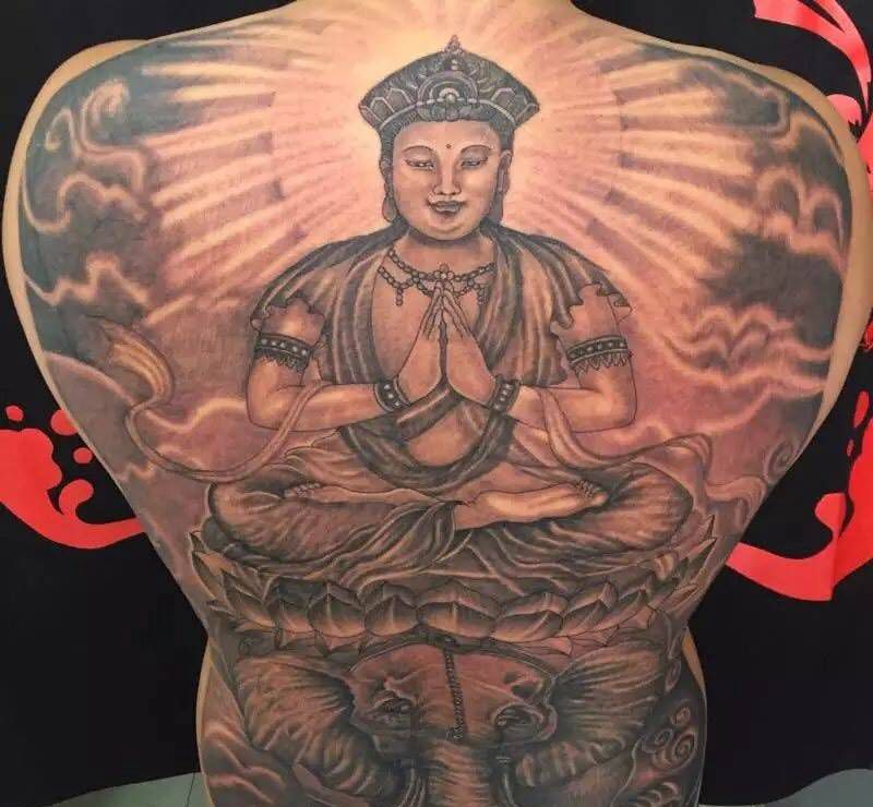 普贤菩萨纹身图片