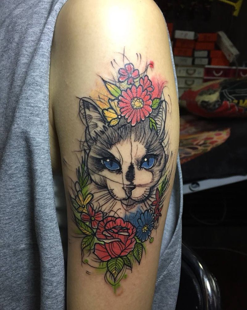 小猫咪纹身图片