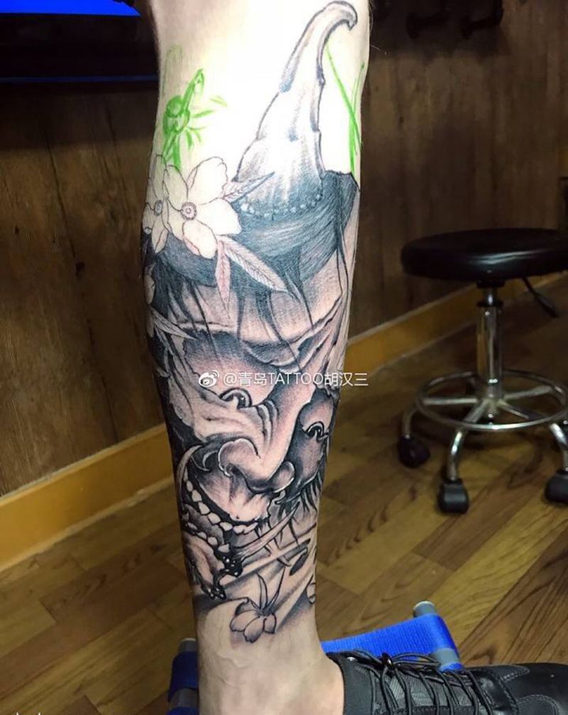 下次继续。般若纹身图片