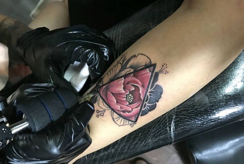 遮疤作品。纹身图片