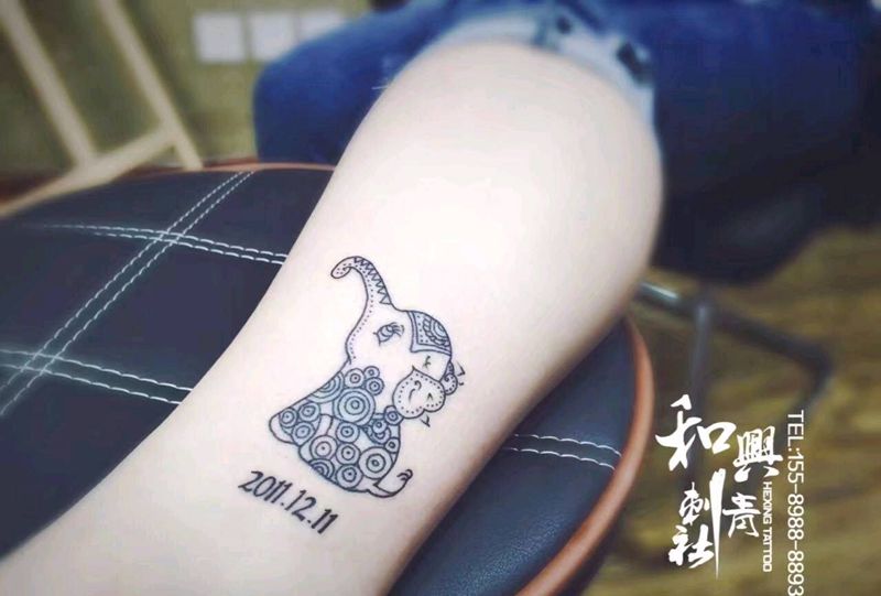 小象纹身图片