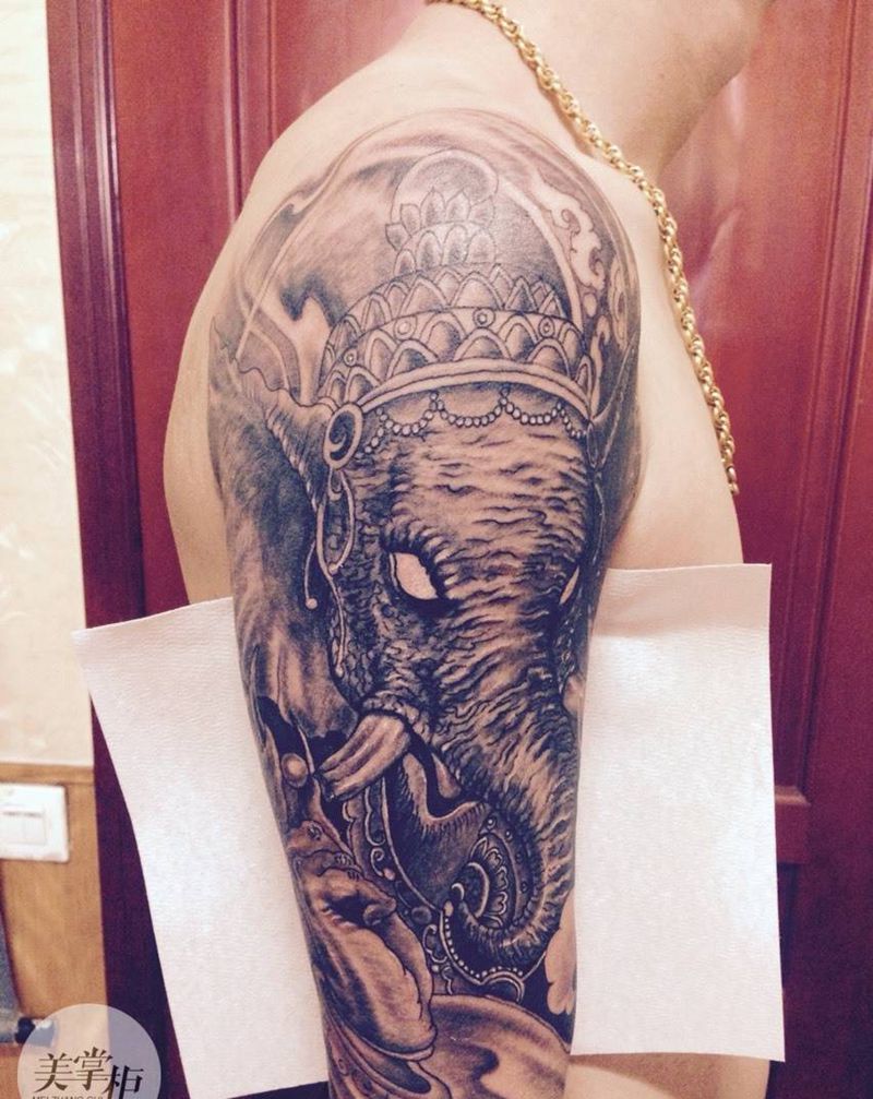 象神纹身图片