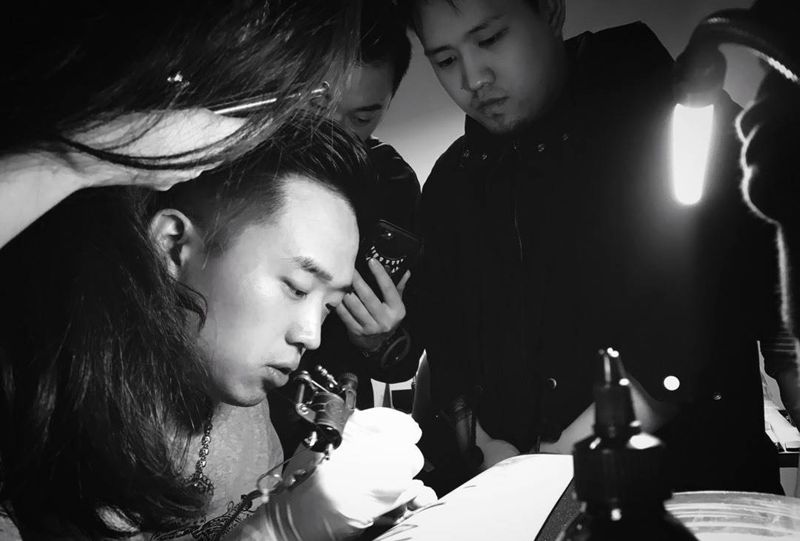 演示绝技纹身图片_培训青岛乐道刺青山东纹身图案