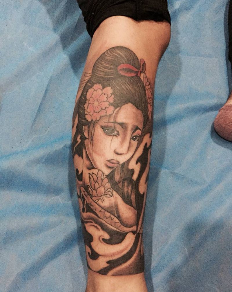 艺妓纹身图片