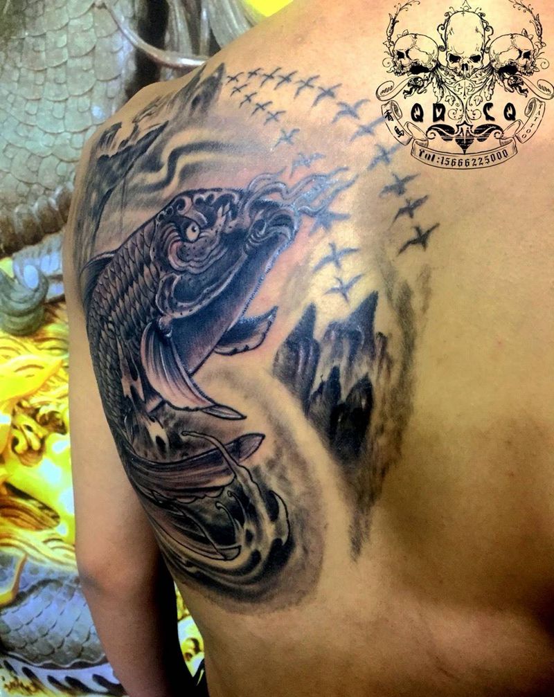 都是鲤鱼纹身图片