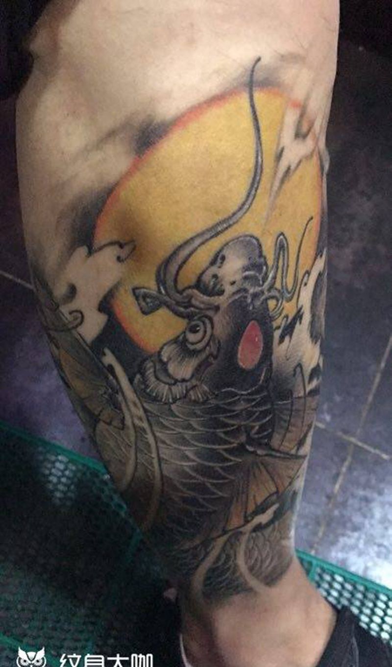 鲤鱼小象恢复后纹身图片