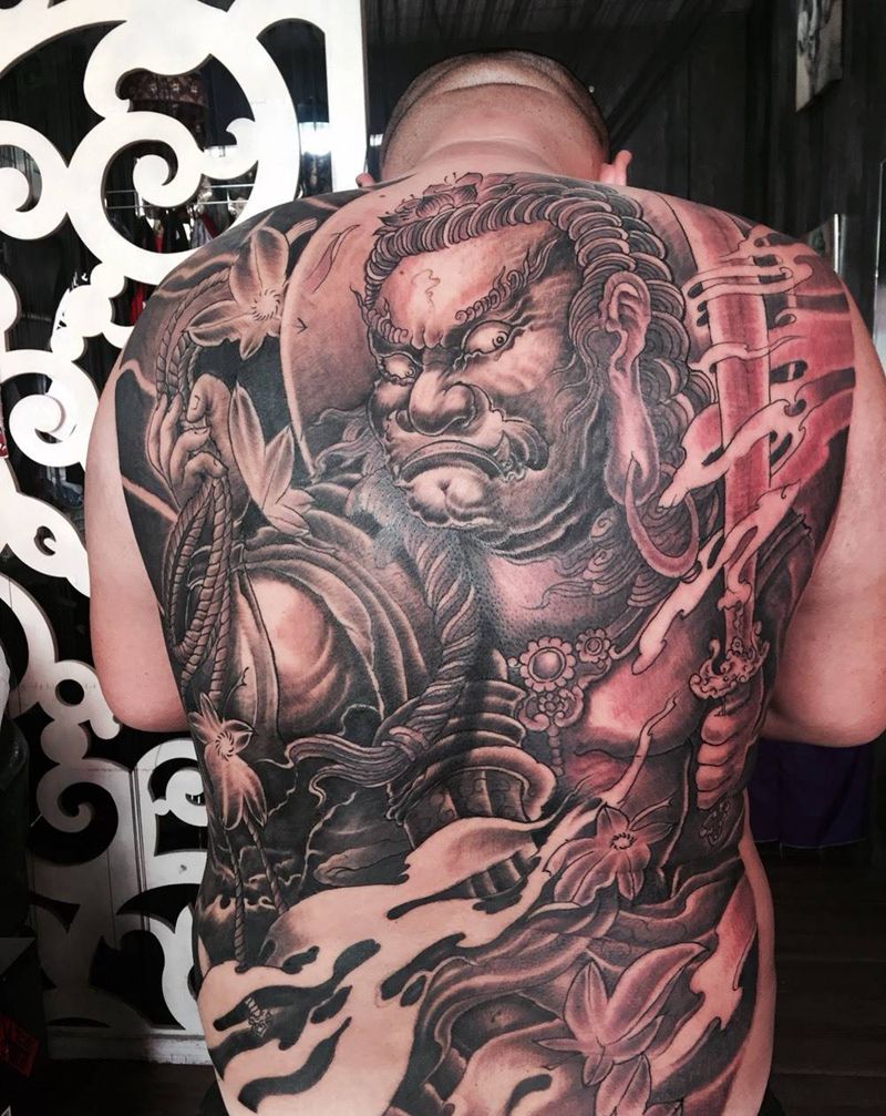 不动明王纹身图片