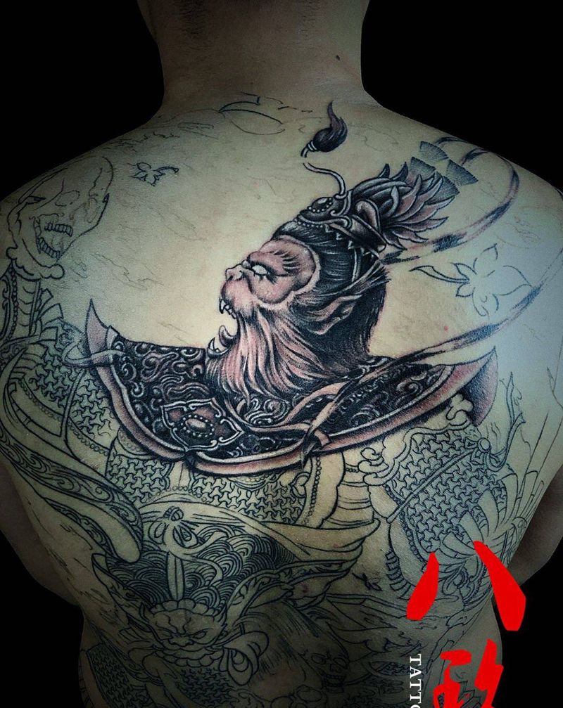 满背斗战胜佛，未完待续。PS:王哥  七折优惠还在继续纹身图片