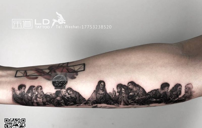 最后的晚餐纹身图片