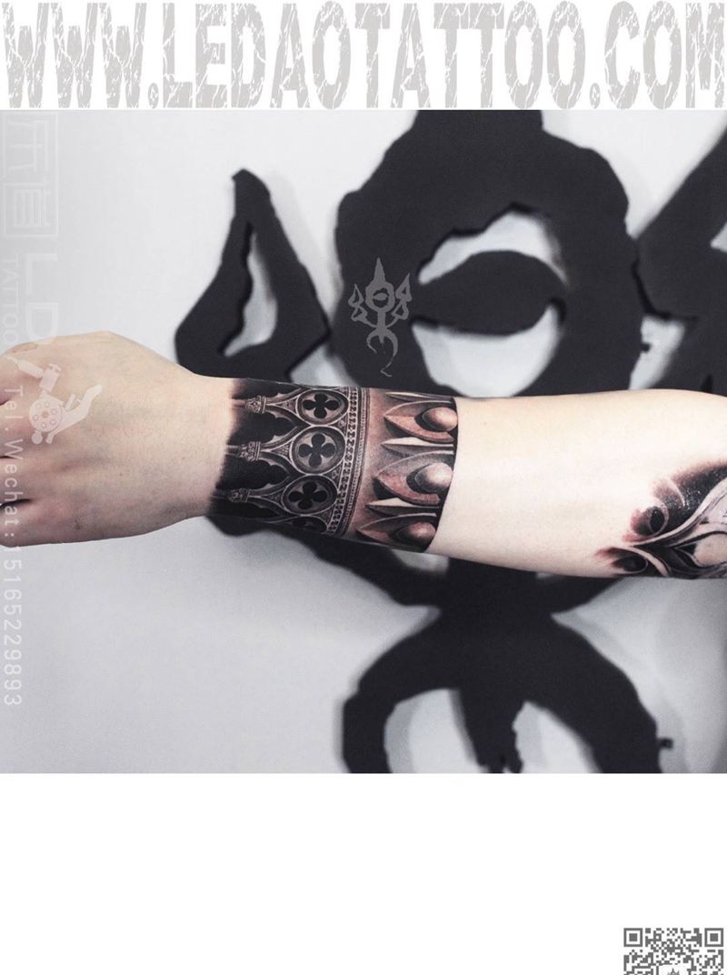 局部纹身图片_成品手部手臂欧美写实原创青岛图腾获奖手稿纹身图案