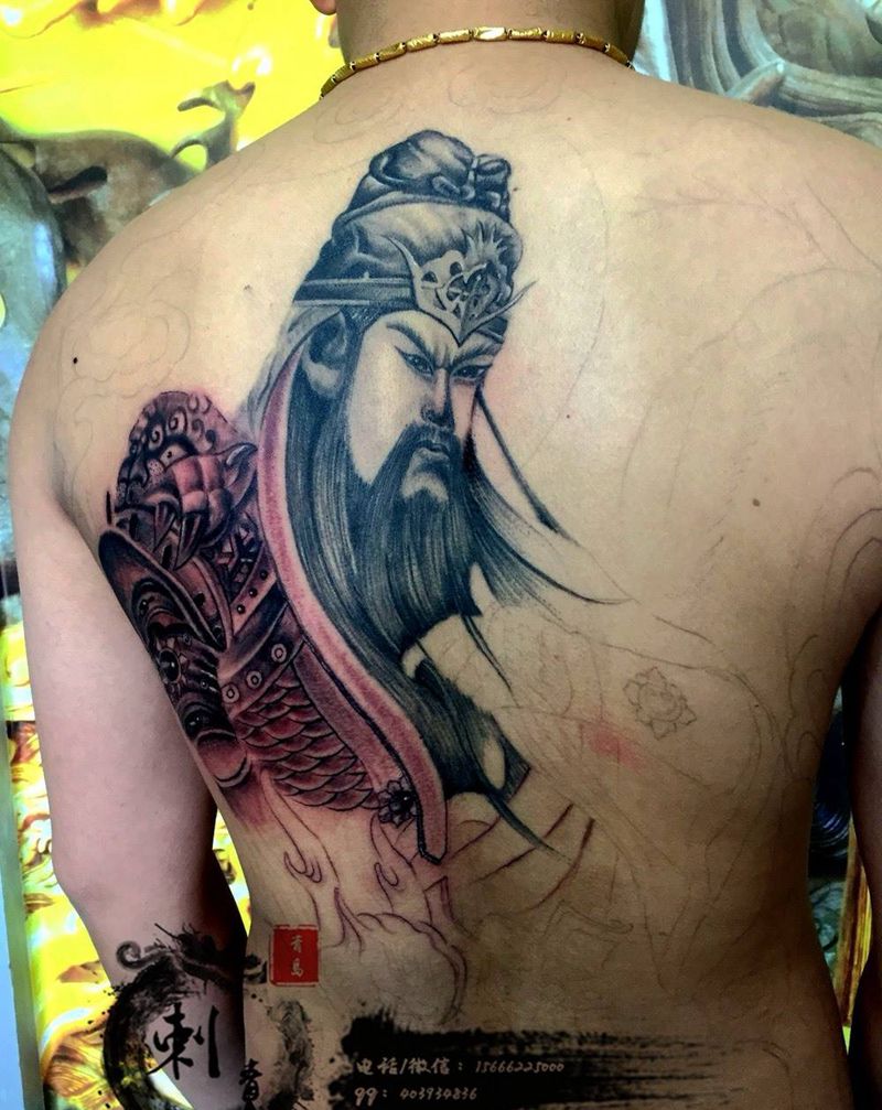 关公纹身图片